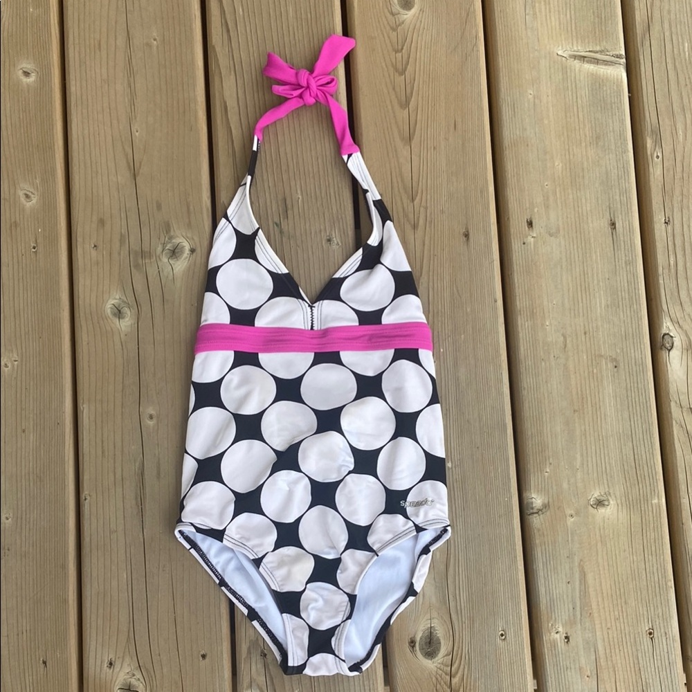 Speedo Black and White One Piece Swimwear